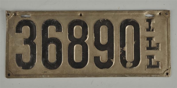 1910 STATE OF ILLINOIS LICENSE PLATE.             