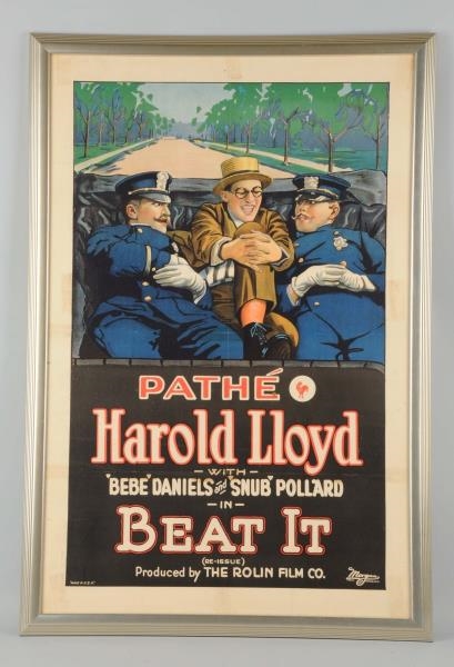 HAROLD LLOYD "BEAT IT" MOVIE POSTER.              