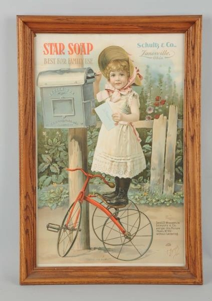 STAR SOAP ADVERTISING PAPER SIGN.                 