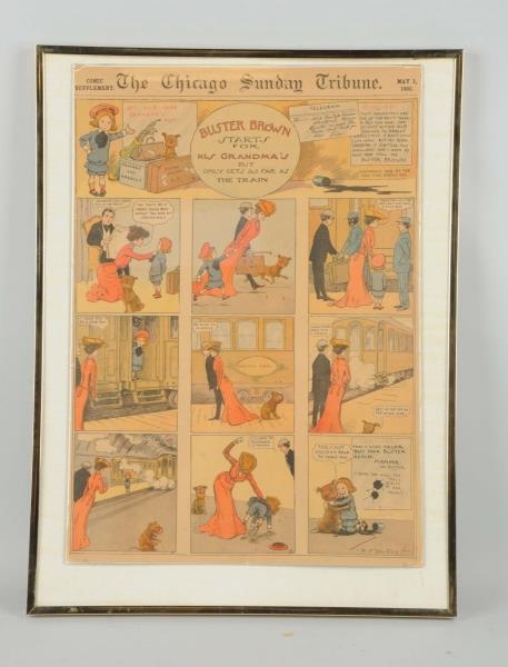 1903 BUSTER BROWN COLOR COMIC STRIP.              
