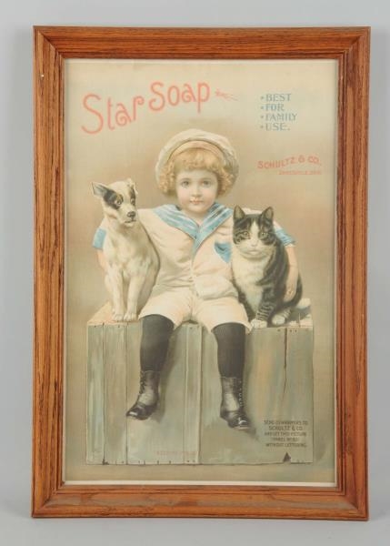 STAR SOAP ADVERTISING PAPER SIGN.                 