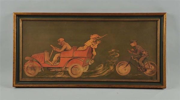 EARLY AUTOMOBILE PRINT.                           