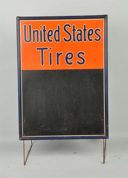 UNITED STATES TIRES CHALKBOARD WITH LEGS SST SIGN.