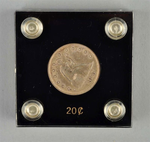 1875 S TWENTY CENT COIN IN CASE.                  