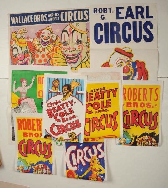 LOT OF 8: VINTAGE CIRCUS POSTERS.                 