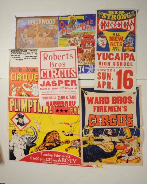 LOT OF 7: VINTAGE CIRCUS POSTERS.                 