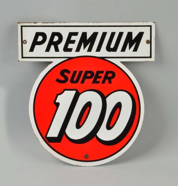 (CLARK) PREMIUM SUPER 100 SSP DIECUT SIGN.        