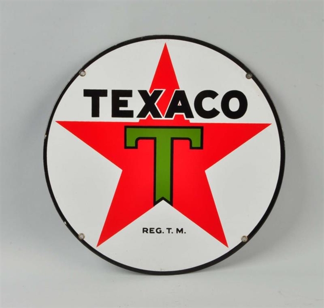 TEXACO STAR LOGO SINGLE SIDED PORCELAIN SIGN.     