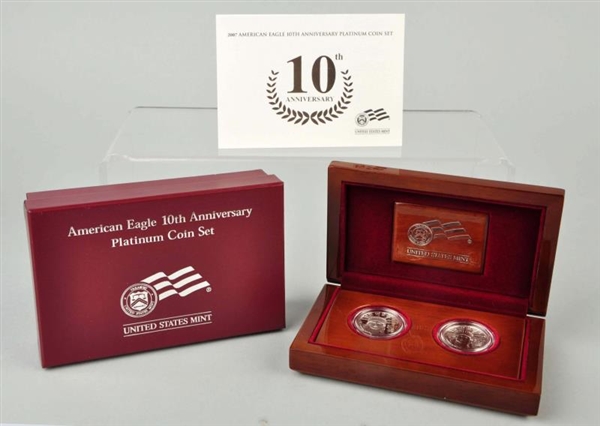 AMERICAN EAGLE 10TH ANNIVERSARY COIN SET.         
