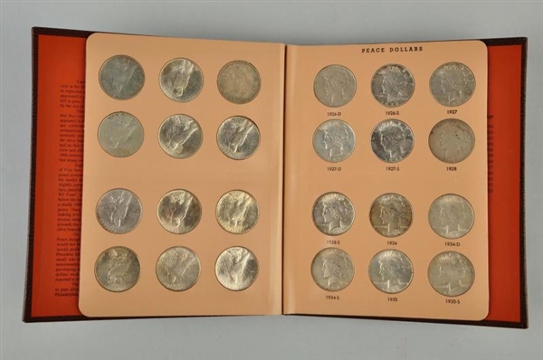 COMPLETE PEACE SILVER DOLLAR COLLECTION.          