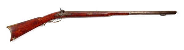 EARLY HALF STOCK PERCUSSION SPORTING RIFLE        