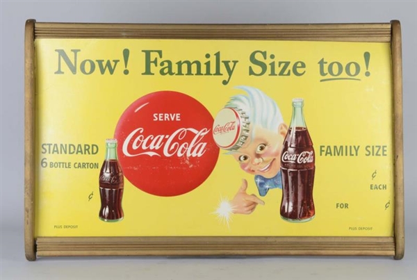 COCA COLA ADVERTISEMENT POSTER IN GOLD FRAME      