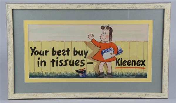 KLEENEX TISSUES ADVERTISEMENT IN FRAME            