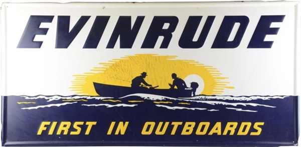 LARGE EVINRUDE OUTBOARD MOTOR SIGN                