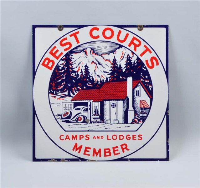 BEST COURTS "CAMPS AND LODGES MEMBER" SIGN.       