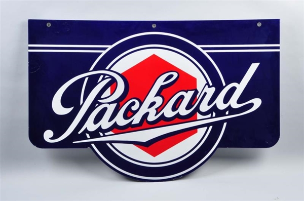 PACKARD WITH HUB CAP LOGO SIGN.                   