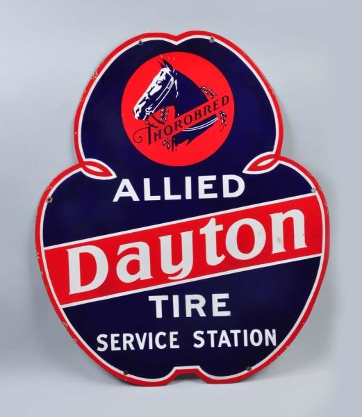 DAYTON ALLIED TIRE SERVICE STATION WITH LOGO SIGN 