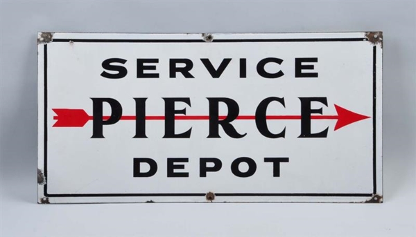 PIERCE (ARROW) SERVICE DEPOT SIGN.                
