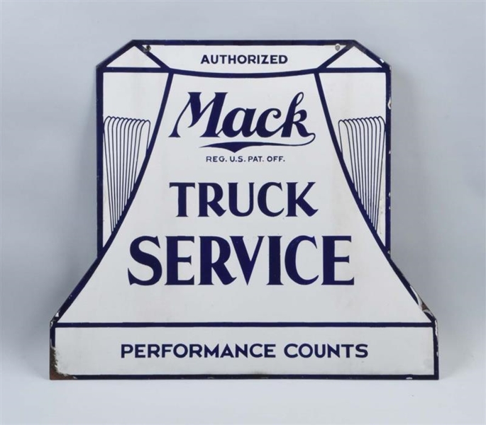AUTHORIZED MACK TRUCK SERVICE SIGN.               