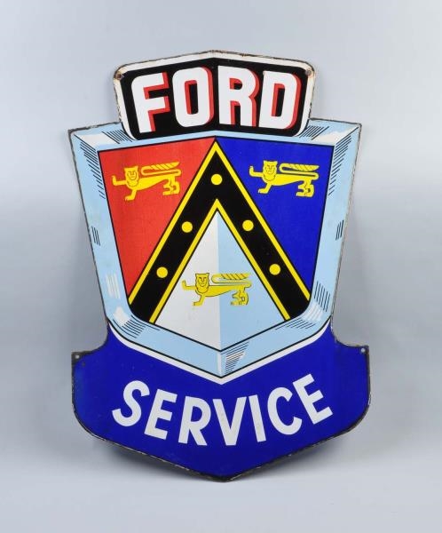 FORD SERVICE WITH CREST LOGO SIGN.                