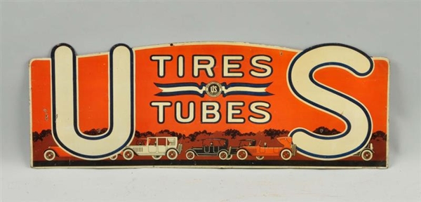US TIRES TUBES WITH GREAT GRAPHICS SIGN.          