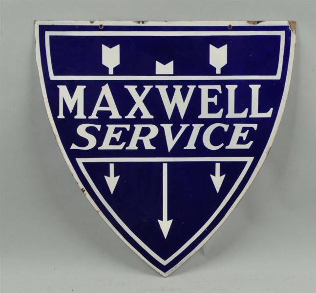 MAXWELL SERVICE WITH ARROWS LOGO SIGN.            