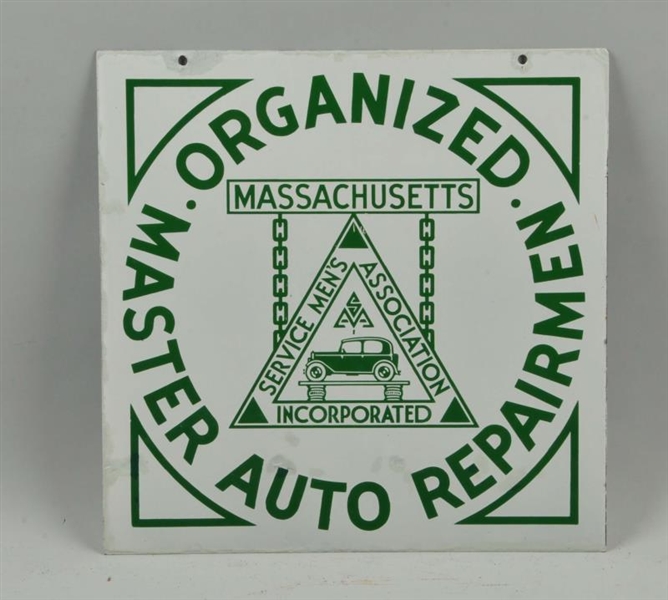 MASSACHUSETTS ORGANIZED MASTER AUTO REPAIRMEN SIGN