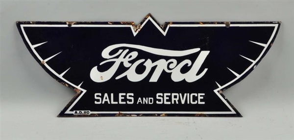FORD SALES AND SERVICE SIGN.                      
