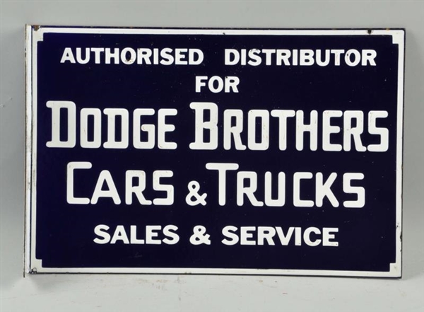 AUTHORIZED DISTRIBUTOR FOR DODGE BROTHERS SIGN.   