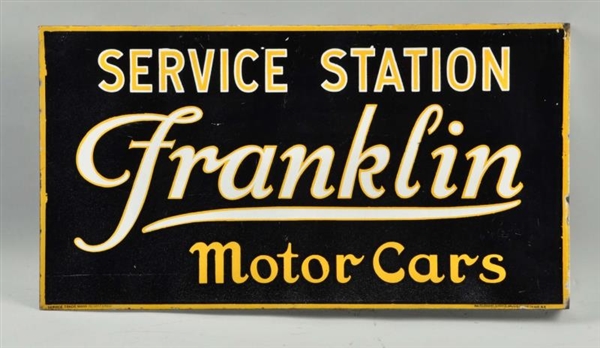 FRANKLIN MOTOR CAR SERVICE STATION SIGN.          