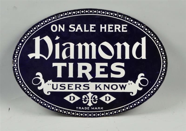 DIAMOND TIRES "ON SALE HERE" SIGN.                