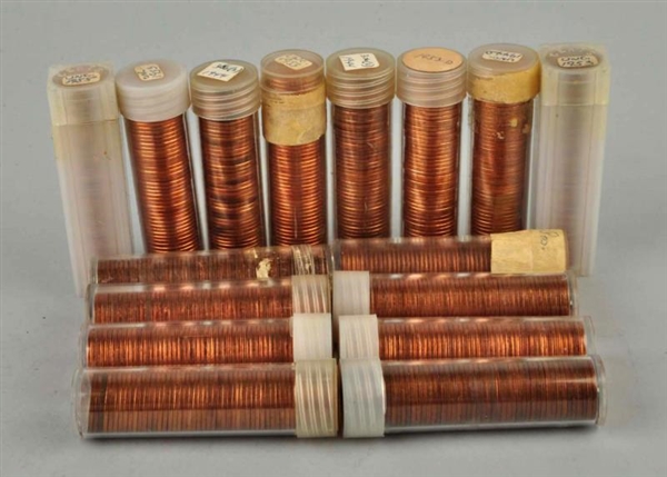 LOT OF 16: LINCOLN CENT ROLLS.                    