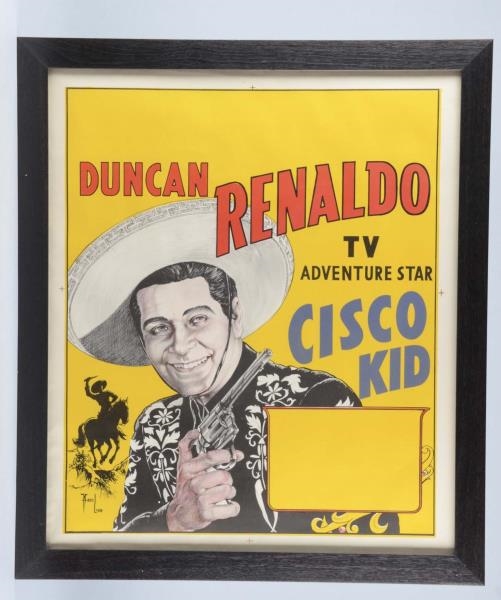 DUNCAN RENALDO CISCO KID TELEVISION POSTER        