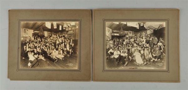 LOT OF 2: EARLY PHOTOS OF CELEBRANTS AT A BAR.    