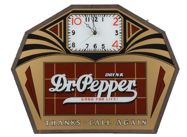 DR. PEPPER THANKS CALL AGAIN ADVERTISING CLOCK    