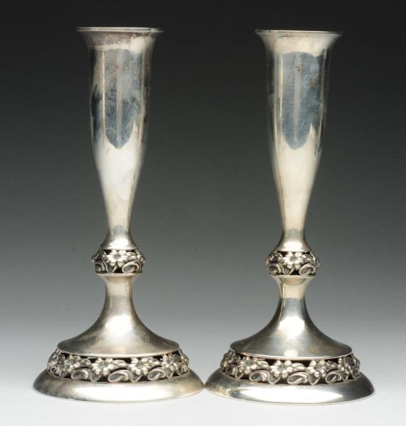 PAIR OF STERLING CANDLESTICKS                     