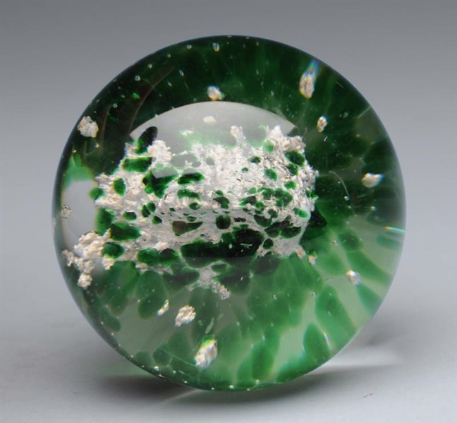 GLASS SULPHIDE PAPERWEIGHT.                       