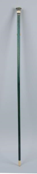 ANTIQUE ART DECO WALKING CANE WITH IVORY HANDLE.  