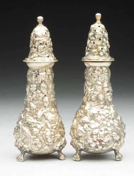 PAIR OF STIEFF STERLING CASTERS.                  