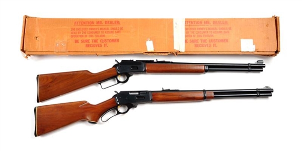 **LOT OF 2: MARLIN LEVER ACTION RIFLES.           