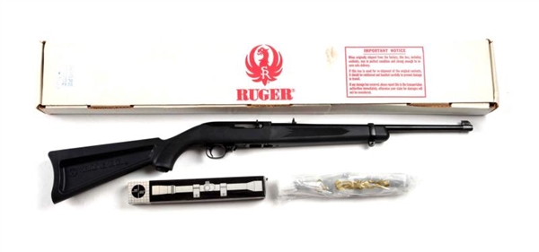 **BOXED RUGER 10-22 SEMI-AUTOMATIC RIFLE.         