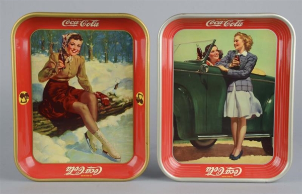 COCA COLA SKATER GIRL TIN SERVING TRAY            