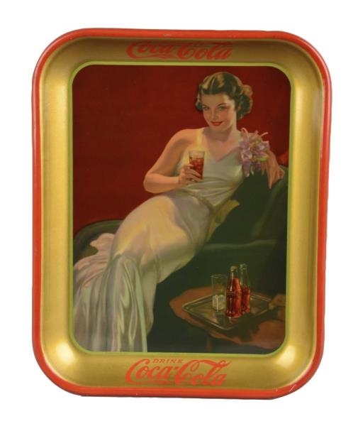 COCA COLA HOSTESS TIN SERVING TRAY                