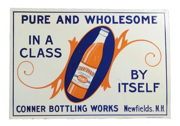 CONNERMADE ORANGE SODA EMBOSSED TIN SIGN          