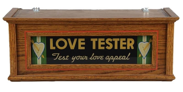 LOVE TESTER ARCADE MACHINE LIGHTED TOP SIGN       
