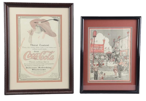 LOT OF 2: EARLY 1900S COCA COLA ADVERTISEMENTS    