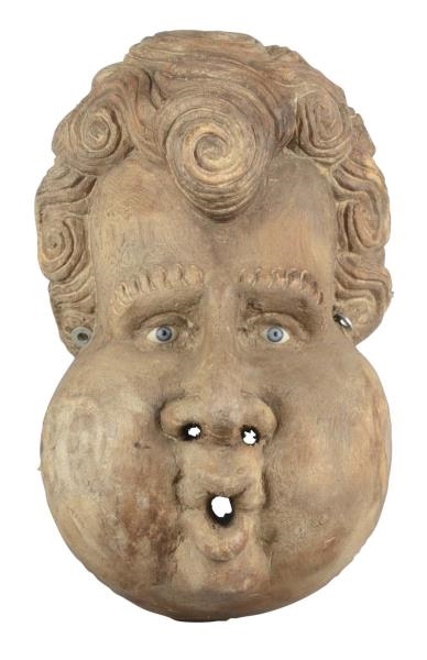 EARLY FIGURAL FACE CARVED WALL HANGING            