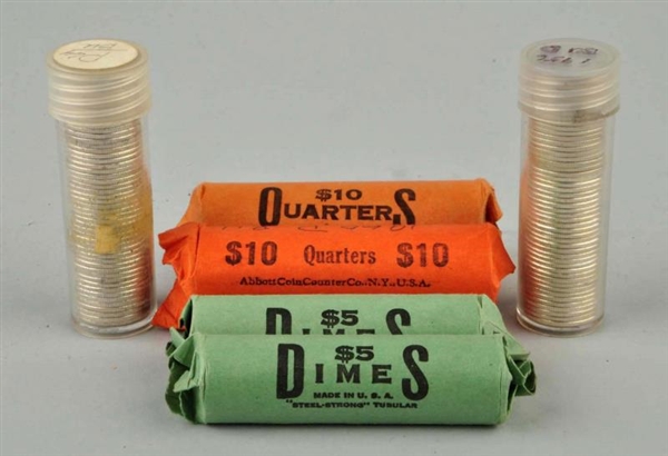 LOT OF 6: ROLLED COINS.                           