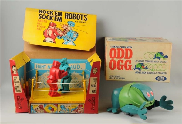 LOT OF 2: ROCKEM SOCKEM AND ODD OGG TOYS.         