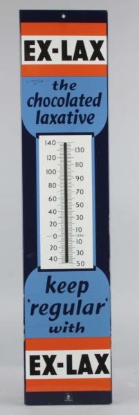EX-LAX PORCELAIN ADVERTISING THERMOMETER          